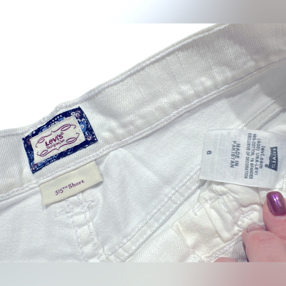 Levi’s‎ 515 Shorts Women’s Size 6 White Denim Jeans - Picture 4 of 5